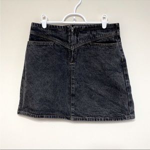 Elodie Black Mini Denim Skirt Medium